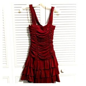 Flirty red cocktail dress